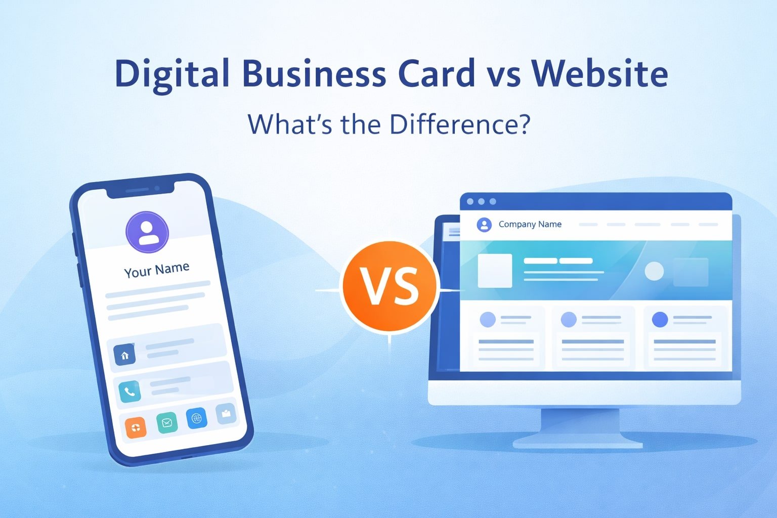 Digital Business Card vs Website: What’s the Difference?