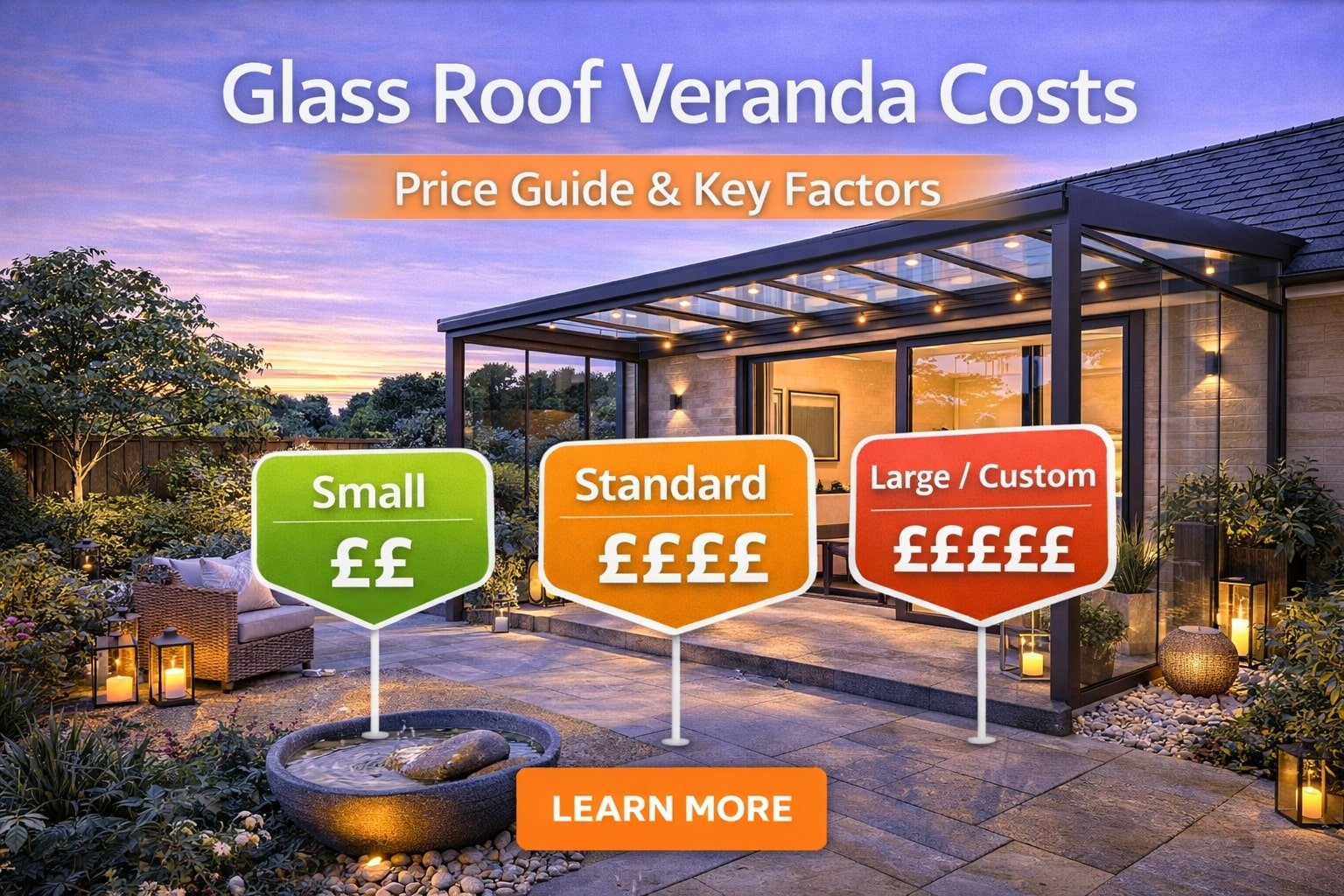 Glass Roof Veranda Costs | Price Guide & Key Factors
