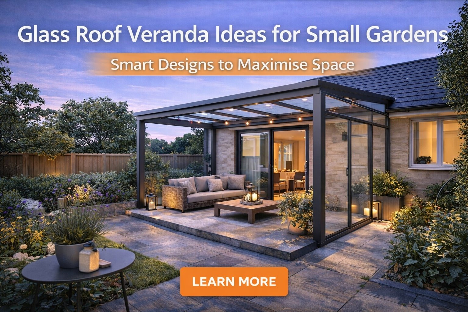 Glass Roof Veranda Ideas for Small Gardens | Smart Design