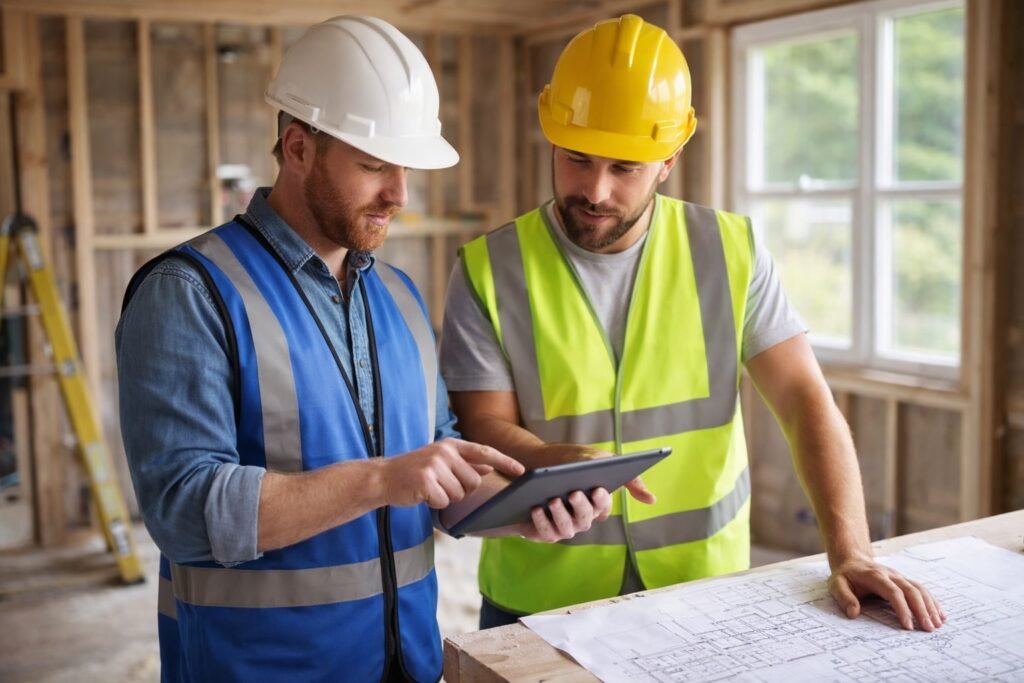 Professional home renovation services with experienced contractors planning a residential renovation project