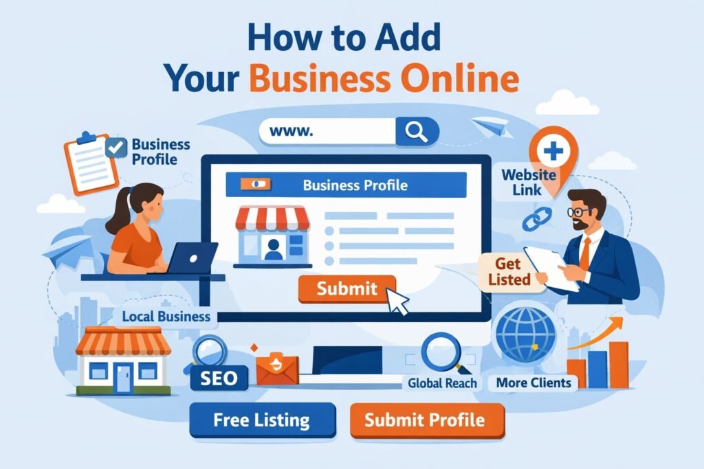 How to add your business online using a public business profile and website link
