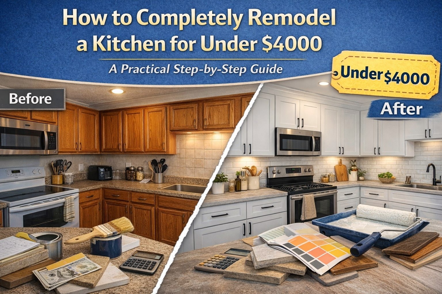 How to Completely Remodel a Kitchen for Under $4000