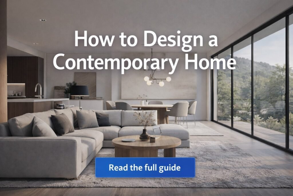 How to design a contemporary home with clean lines, natural light, and modern interior design elements